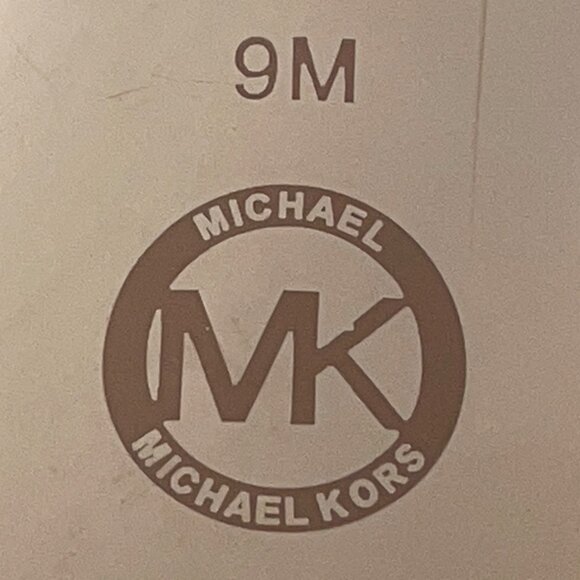 Michael Kors Black Patent Leather Mk Gold Detail Strappy Heeled Sandals Size 9M - Picture 4 of 9